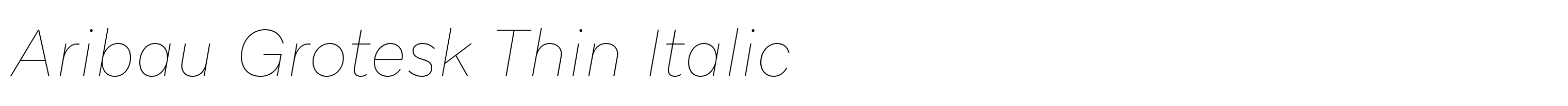 Aribau Grotesk Thin Italic
